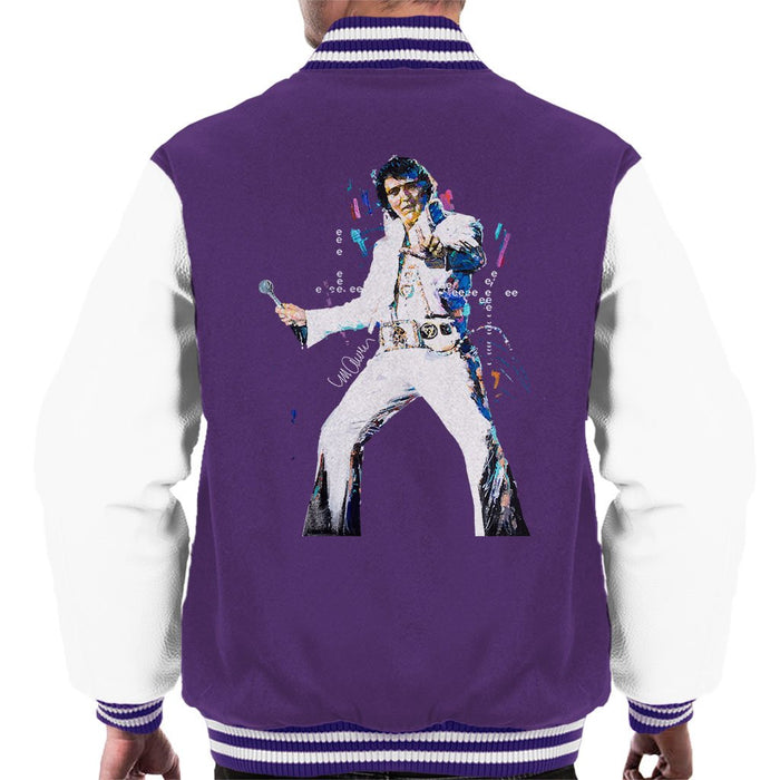 Sidney Maurer Original Portrait Of Elvis Presley Mens Varsity Jacket - Mens Varsity Jacket