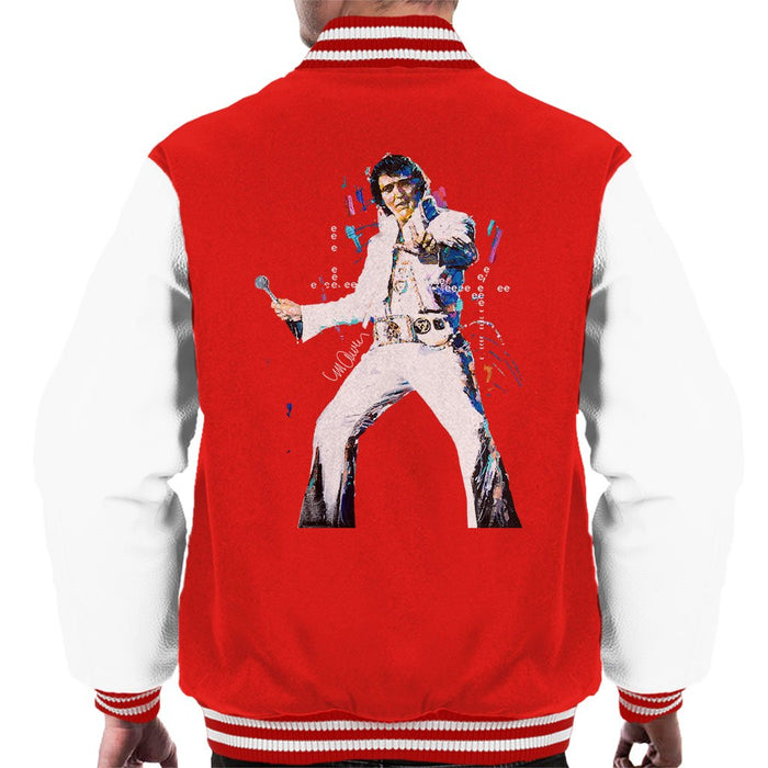 Sidney Maurer Original Portrait Of Elvis Presley Mens Varsity Jacket - Mens Varsity Jacket