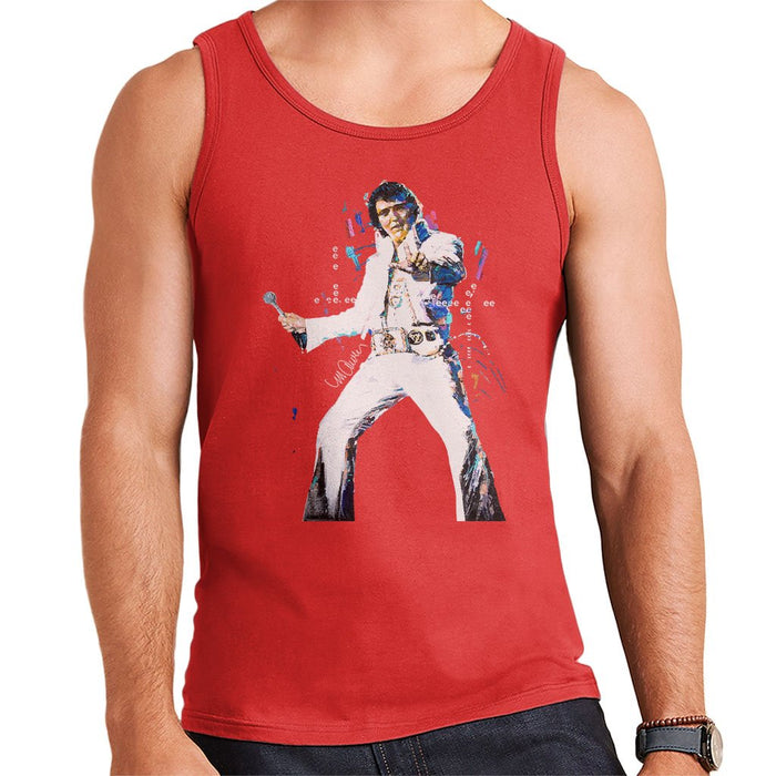 Sidney Maurer Original Portrait Of Elvis Presley Mens Vest - Mens Vest
