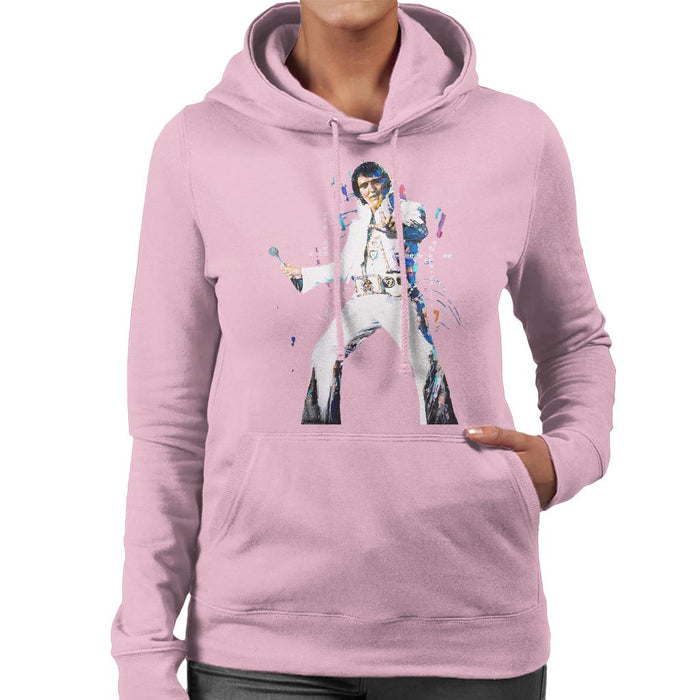 Sidney Maurer Original Portrait Of Elvis Presley Womens Hooded Sweatshirt - Womens Hooded Sweatshirt