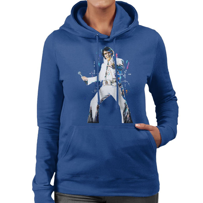 Sidney Maurer Original Portrait Of Elvis Presley Womens Hooded Sweatshirt - Womens Hooded Sweatshirt