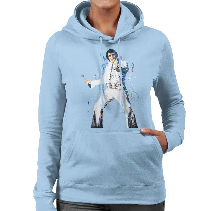 Sidney Maurer Original Portrait Of Elvis Presley Womens Hooded Sweatshirt - Womens Hooded Sweatshirt