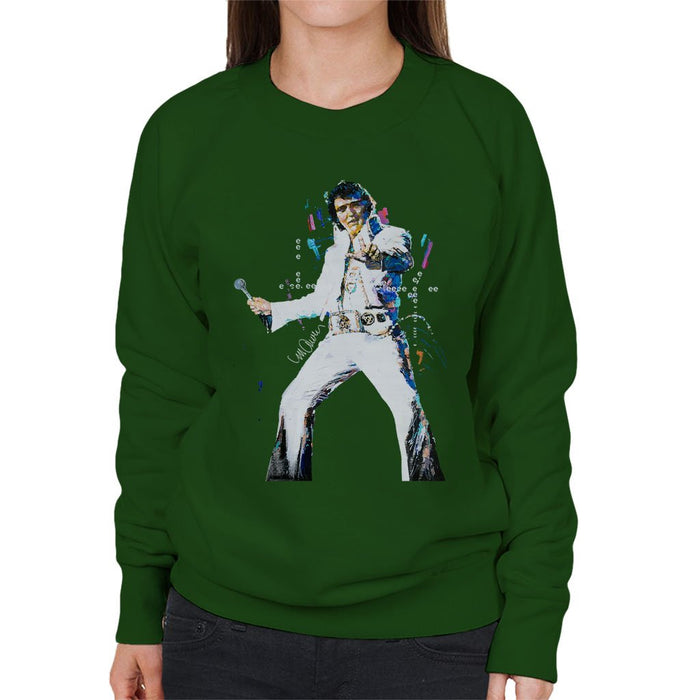 Sidney Maurer Original Portrait Of Elvis Presley Womens Sweatshirt - Womens Sweatshirt