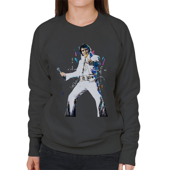 Sidney Maurer Original Portrait Of Elvis Presley Womens Sweatshirt - Womens Sweatshirt