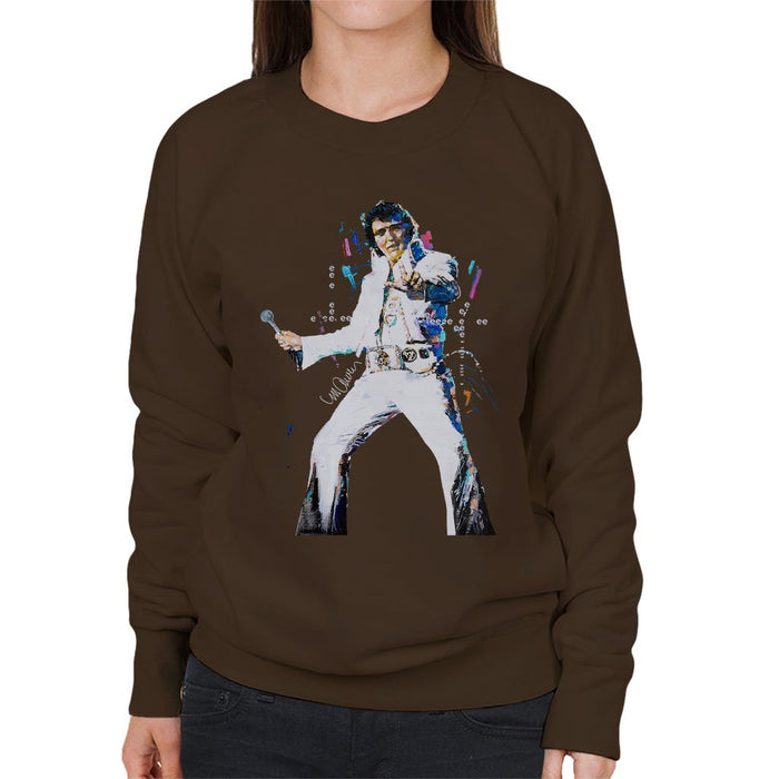 Sidney Maurer Original Portrait Of Elvis Presley Womens Sweatshirt - Womens Sweatshirt