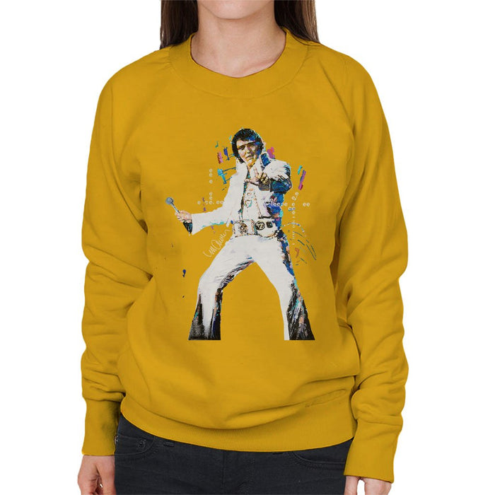 Sidney Maurer Original Portrait Of Elvis Presley Womens Sweatshirt - Womens Sweatshirt