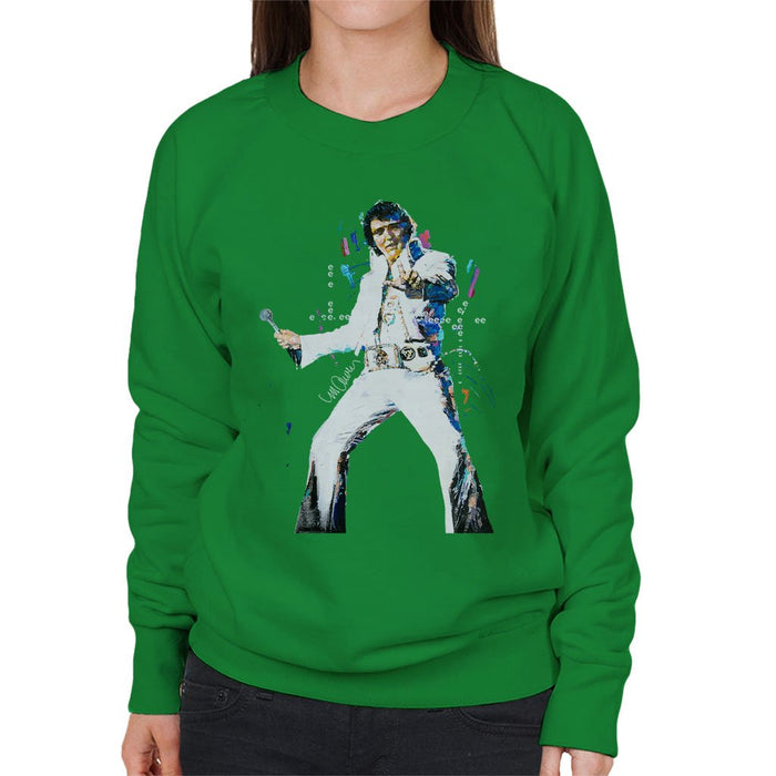 Sidney Maurer Original Portrait Of Elvis Presley Womens Sweatshirt - Womens Sweatshirt