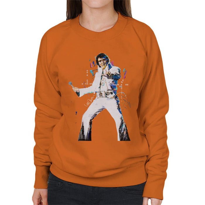 Sidney Maurer Original Portrait Of Elvis Presley Womens Sweatshirt - Womens Sweatshirt