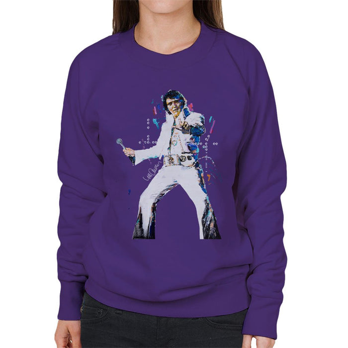 Sidney Maurer Original Portrait Of Elvis Presley Womens Sweatshirt - Womens Sweatshirt