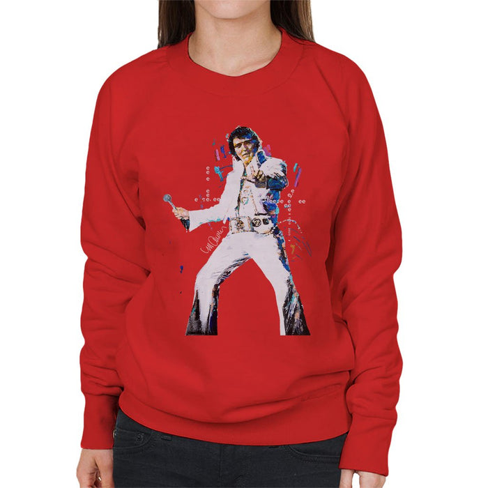 Sidney Maurer Original Portrait Of Elvis Presley Womens Sweatshirt - Womens Sweatshirt