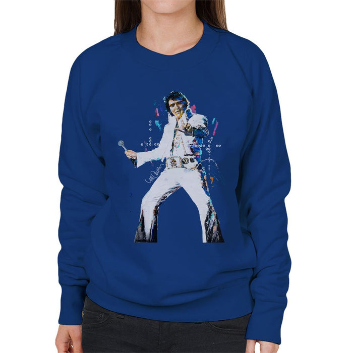 Sidney Maurer Original Portrait Of Elvis Presley Womens Sweatshirt - Womens Sweatshirt