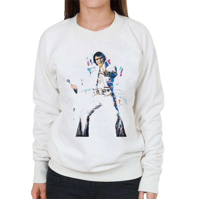 Sidney Maurer Original Portrait Of Elvis Presley Womens Sweatshirt - Womens Sweatshirt