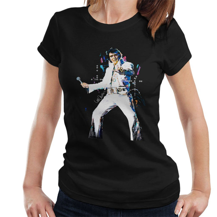 Sidney Maurer Original Portrait Of Elvis Presley Womens T-Shirt - Womens T-Shirt