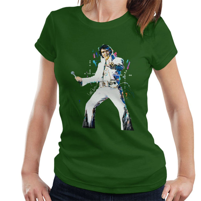 Sidney Maurer Original Portrait Of Elvis Presley Womens T-Shirt - Womens T-Shirt