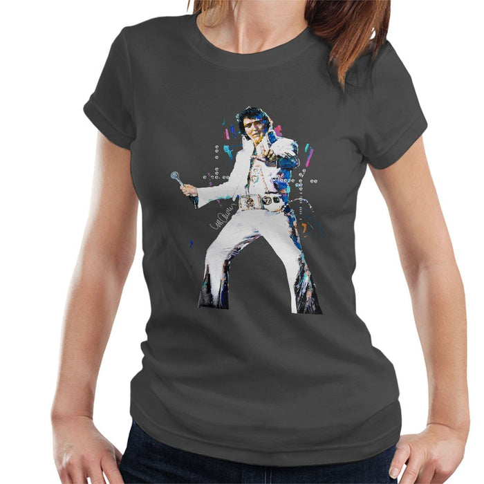 Sidney Maurer Original Portrait Of Elvis Presley Womens T-Shirt - Womens T-Shirt