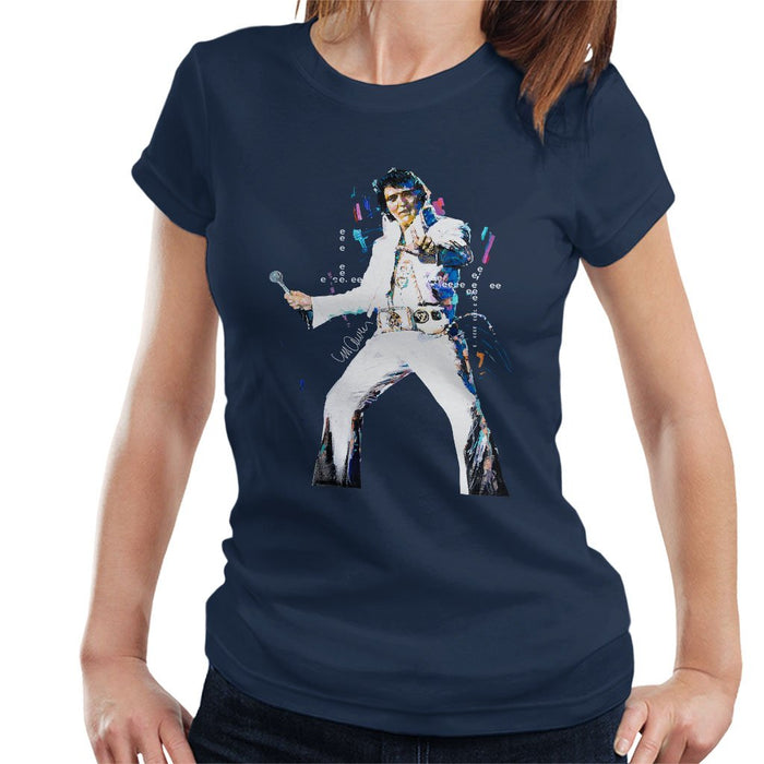Sidney Maurer Original Portrait Of Elvis Presley Womens T-Shirt - Womens T-Shirt