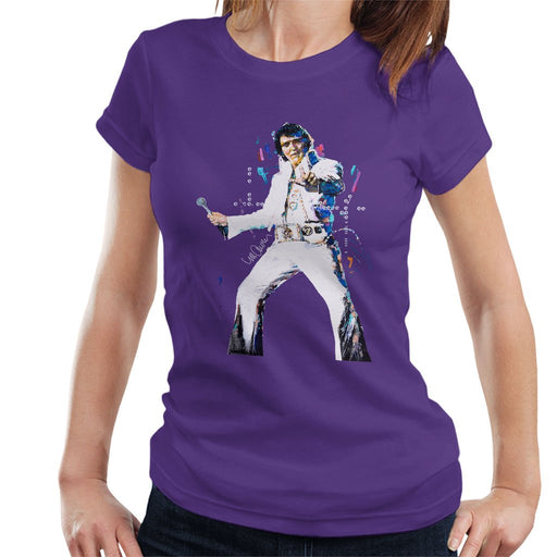 Sidney Maurer Original Portrait Of Elvis Presley Womens T-Shirt - Womens T-Shirt