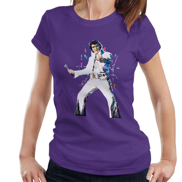 Sidney Maurer Original Portrait Of Elvis Presley Womens T-Shirt - Womens T-Shirt