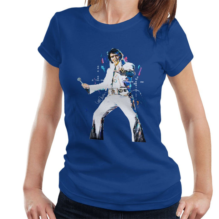Sidney Maurer Original Portrait Of Elvis Presley Womens T-Shirt - Womens T-Shirt