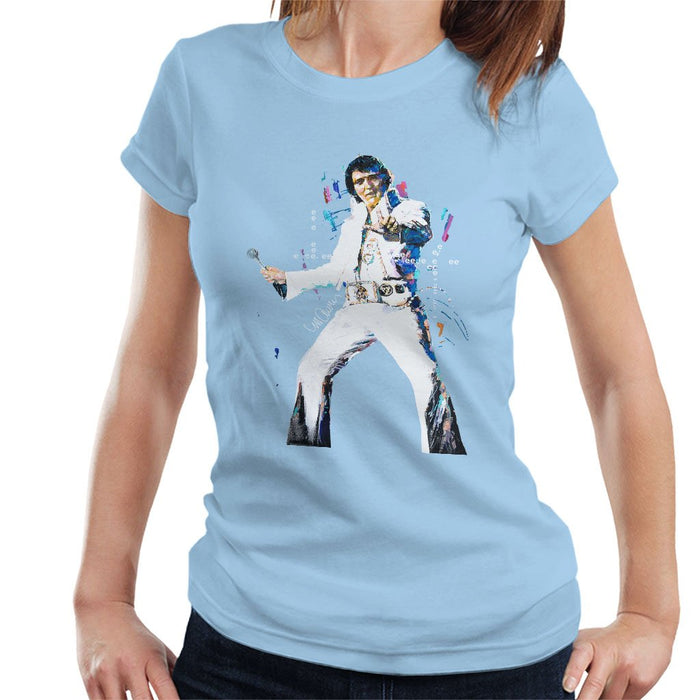 Sidney Maurer Original Portrait Of Elvis Presley Womens T-Shirt - Womens T-Shirt