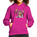 Sidney Maurer Original Portrait Of Eminem Kids Hooded Sweatshirt - X-Small (3-4 yrs) / Hot Pink - Kids Boys Hooded Sweatshirt