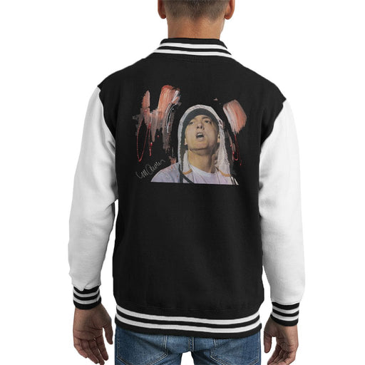 Sidney Maurer Original Portrait Of Eminem Kids Varsity Jacket - Kids Boys Varsity Jacket