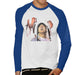 Sidney Maurer Original Portrait Of Eminem Mens Baseball Long Sleeved T-Shirt - Small / White/Royal - Mens Baseball Long Sleeved T-Shirt