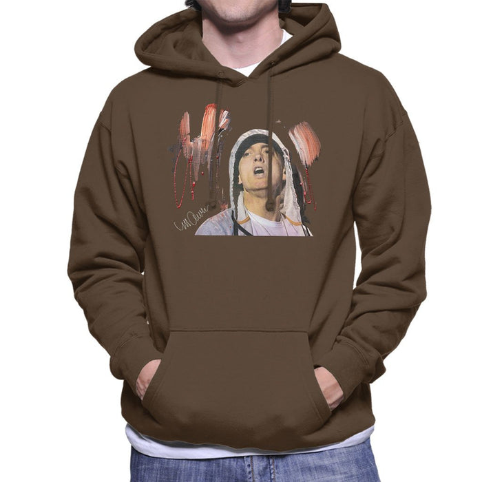 Sidney Maurer Original Portrait Of Eminem Mens Hooded Sweatshirt - Mens Hooded Sweatshirt