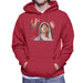 Sidney Maurer Original Portrait Of Eminem Mens Hooded Sweatshirt - Small / Cherry Red - Mens Hooded Sweatshirt