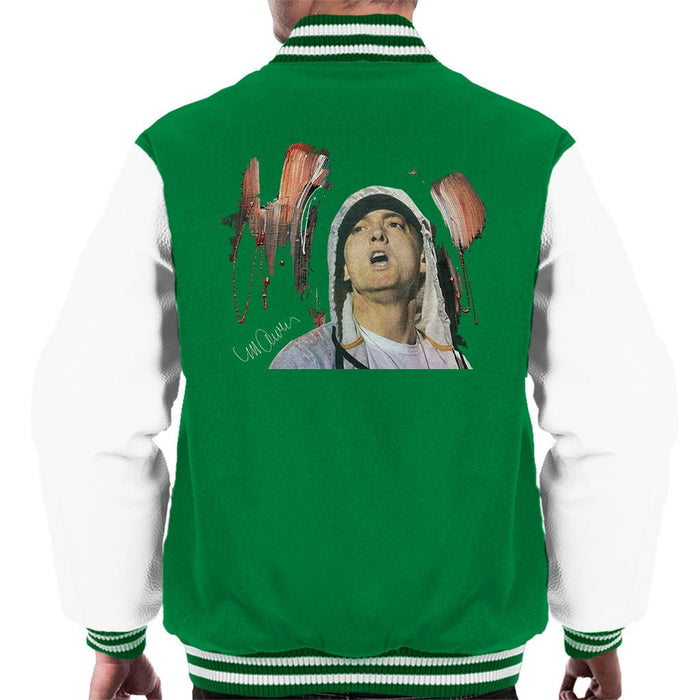 Sidney Maurer Original Portrait Of Eminem Mens Varsity Jacket - Mens Varsity Jacket
