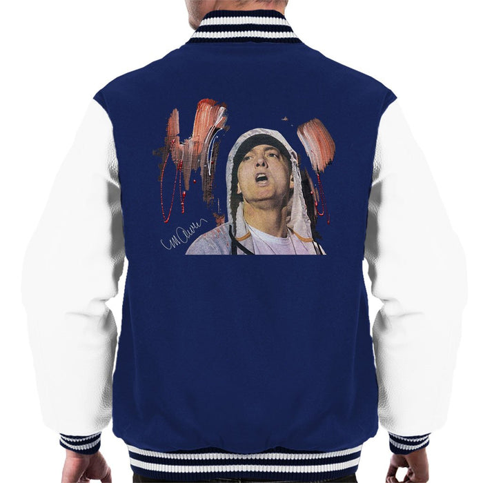 Sidney Maurer Original Portrait Of Eminem Mens Varsity Jacket - Mens Varsity Jacket
