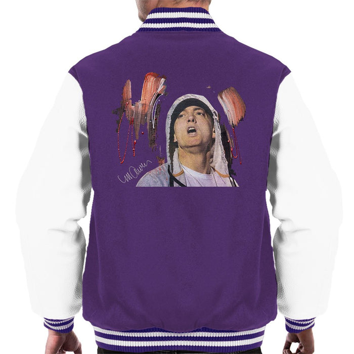Sidney Maurer Original Portrait Of Eminem Mens Varsity Jacket - Mens Varsity Jacket