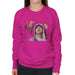 Sidney Maurer Original Portrait Of Eminem Womens Sweatshirt - Small / Hot Pink - Womens Sweatshirt