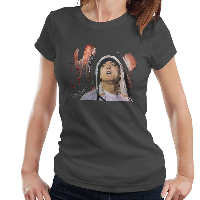Sidney Maurer Original Portrait Of Eminem Womens T-Shirt - Womens T-Shirt