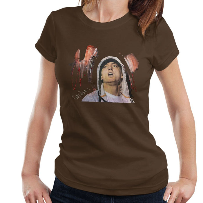 Sidney Maurer Original Portrait Of Eminem Womens T-Shirt - Womens T-Shirt