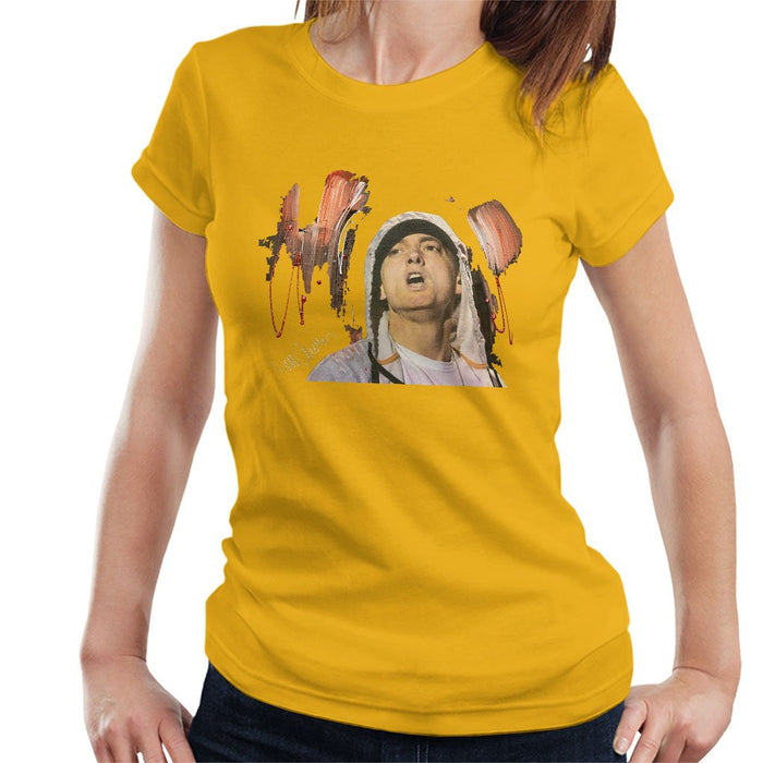 Sidney Maurer Original Portrait Of Eminem Womens T-Shirt - Womens T-Shirt