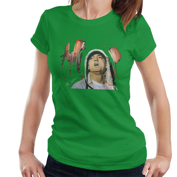Sidney Maurer Original Portrait Of Eminem Womens T-Shirt - Womens T-Shirt