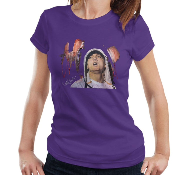 Sidney Maurer Original Portrait Of Eminem Womens T-Shirt - Womens T-Shirt