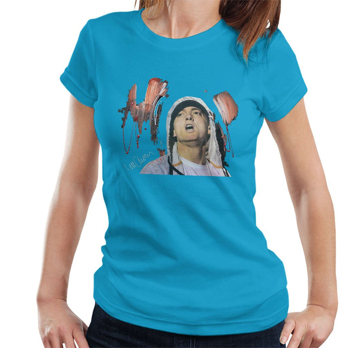 Sidney Maurer Original Portrait Of Eminem Womens T-Shirt - Womens T-Shirt
