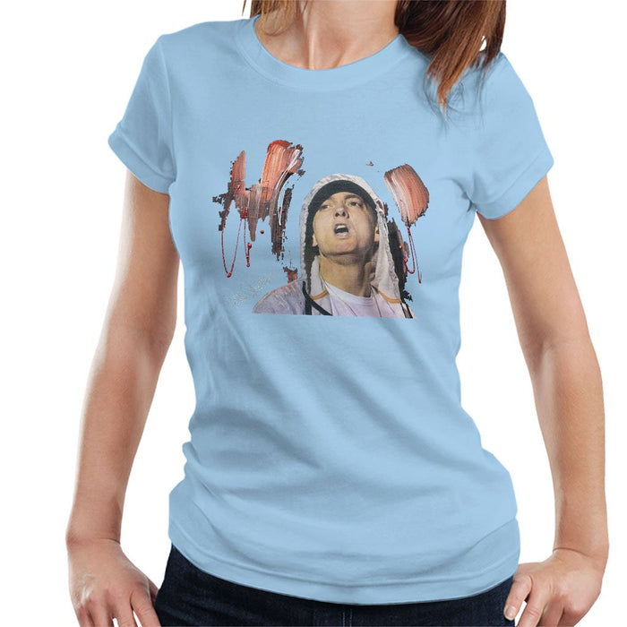 Sidney Maurer Original Portrait Of Eminem Womens T-Shirt - Womens T-Shirt