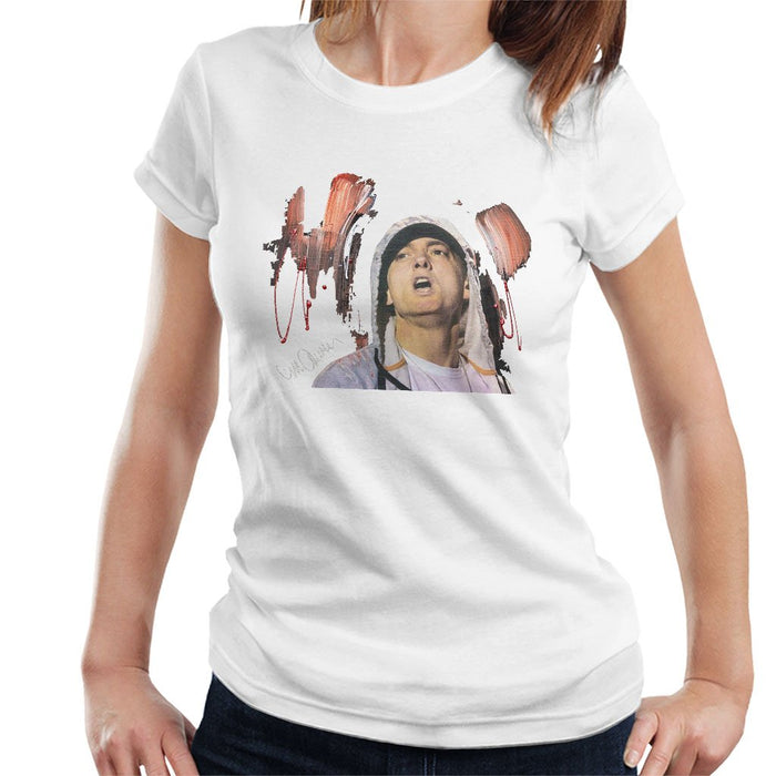 Sidney Maurer Original Portrait Of Eminem Womens T-Shirt - Womens T-Shirt