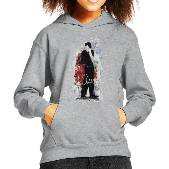 Sidney Maurer Original Portrait Of Frank Sinatra Side Shot Kids Hooded Sweatshirt - Kids Boys Hooded Sweatshirt