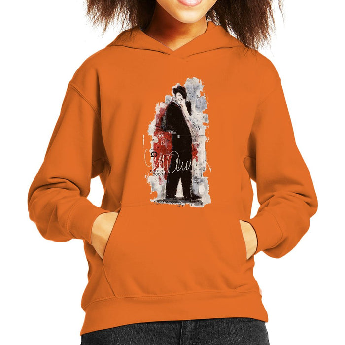 Sidney Maurer Original Portrait Of Frank Sinatra Side Shot Kids Hooded Sweatshirt - Kids Boys Hooded Sweatshirt