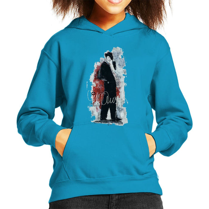 Sidney Maurer Original Portrait Of Frank Sinatra Side Shot Kids Hooded Sweatshirt - Kids Boys Hooded Sweatshirt