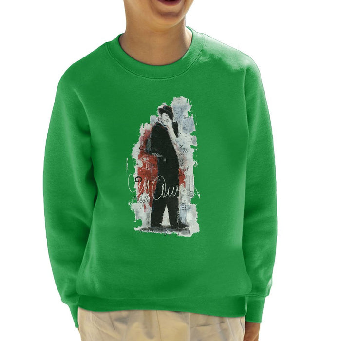 Sidney Maurer Original Portrait Of Frank Sinatra Side Shot Kids Sweatshirt - Kids Boys Sweatshirt