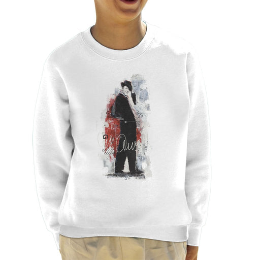 Sidney Maurer Original Portrait Of Frank Sinatra Side Shot Kids Sweatshirt - Kids Boys Sweatshirt