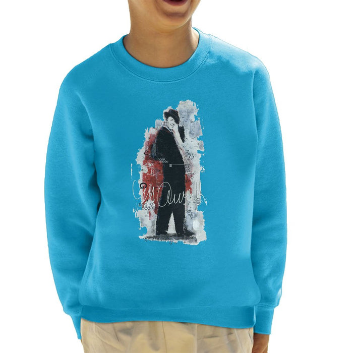 Sidney Maurer Original Portrait Of Frank Sinatra Side Shot Kids Sweatshirt - Kids Boys Sweatshirt