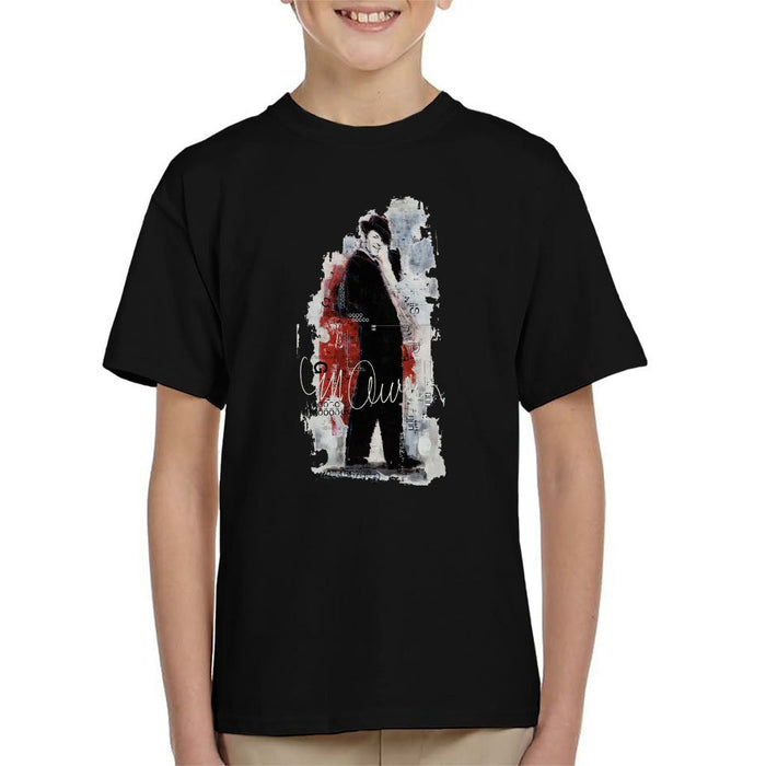 Sidney Maurer Original Portrait Of Frank Sinatra Side Shot Kids T-Shirt - Kids Boys T-Shirt