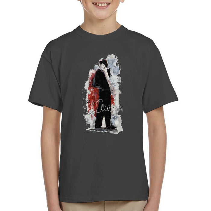 Sidney Maurer Original Portrait Of Frank Sinatra Side Shot Kids T-Shirt - Kids Boys T-Shirt