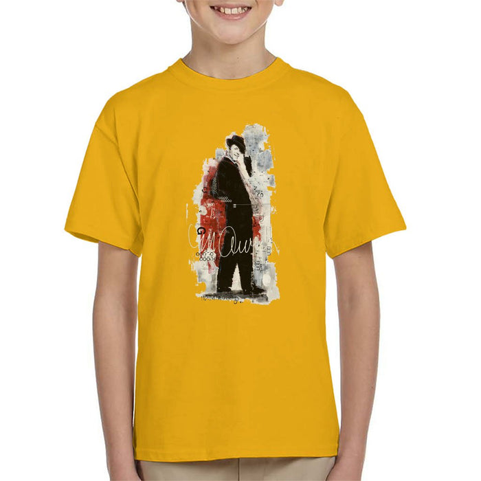 Sidney Maurer Original Portrait Of Frank Sinatra Side Shot Kids T-Shirt - Kids Boys T-Shirt